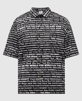 Vetements Black shirt with contrasting print UH76SH580B