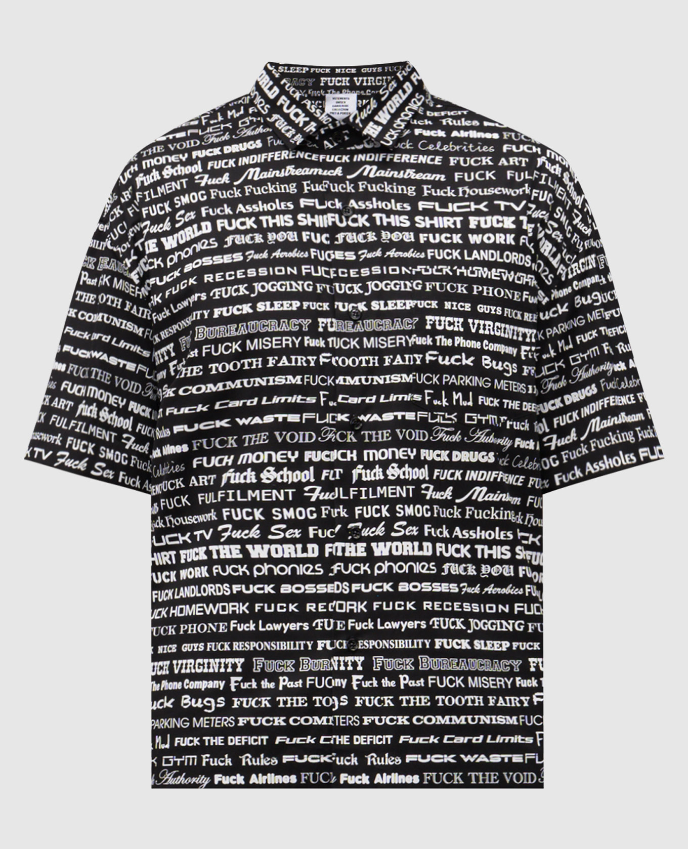 Black shirt with contrasting print Vetements