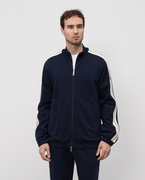Moncler Blue sports jacket with logo K10918G0004789AWU