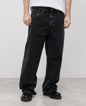 Maison Margiela MM6 Grey jeans with logo patch SH0LA0010M35249