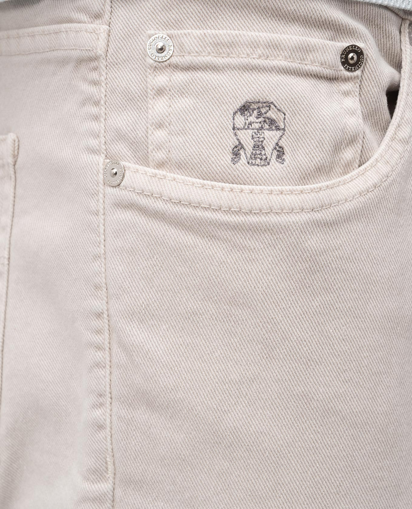 

Grey jeans with logo emblem Brunello Cucinelli