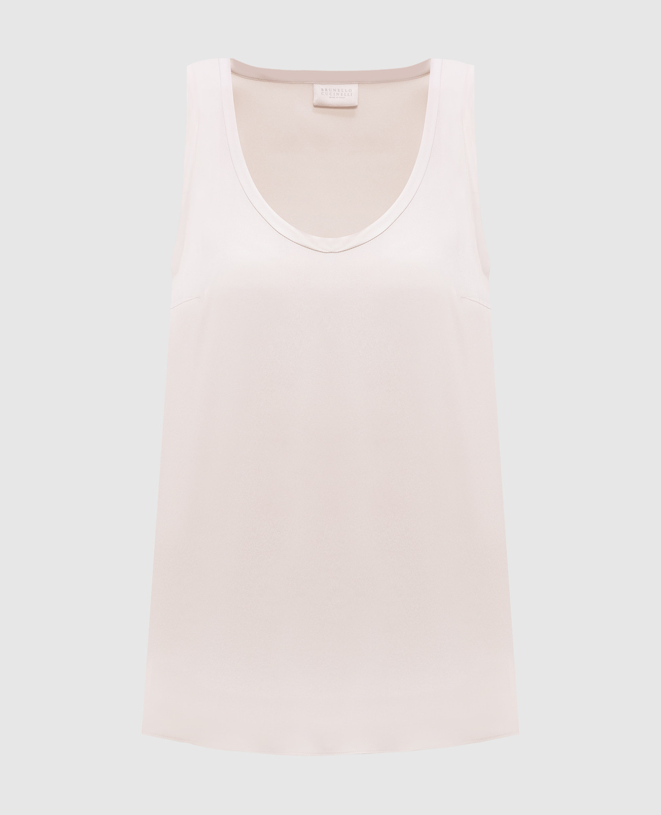 

Beige silk top with shiny texture Brunello Cucinelli