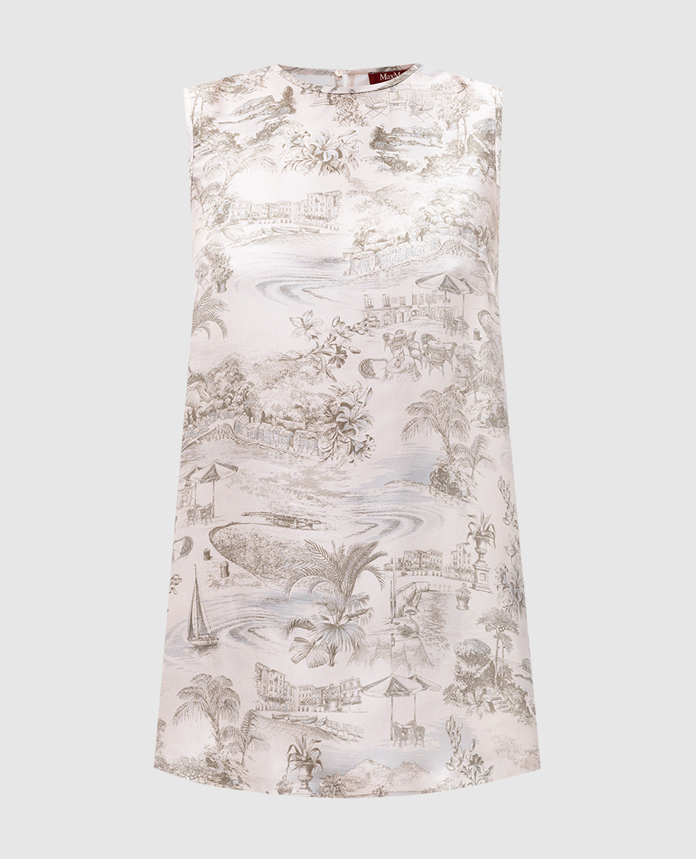 

ERESIA beige printed silk top Max Mara