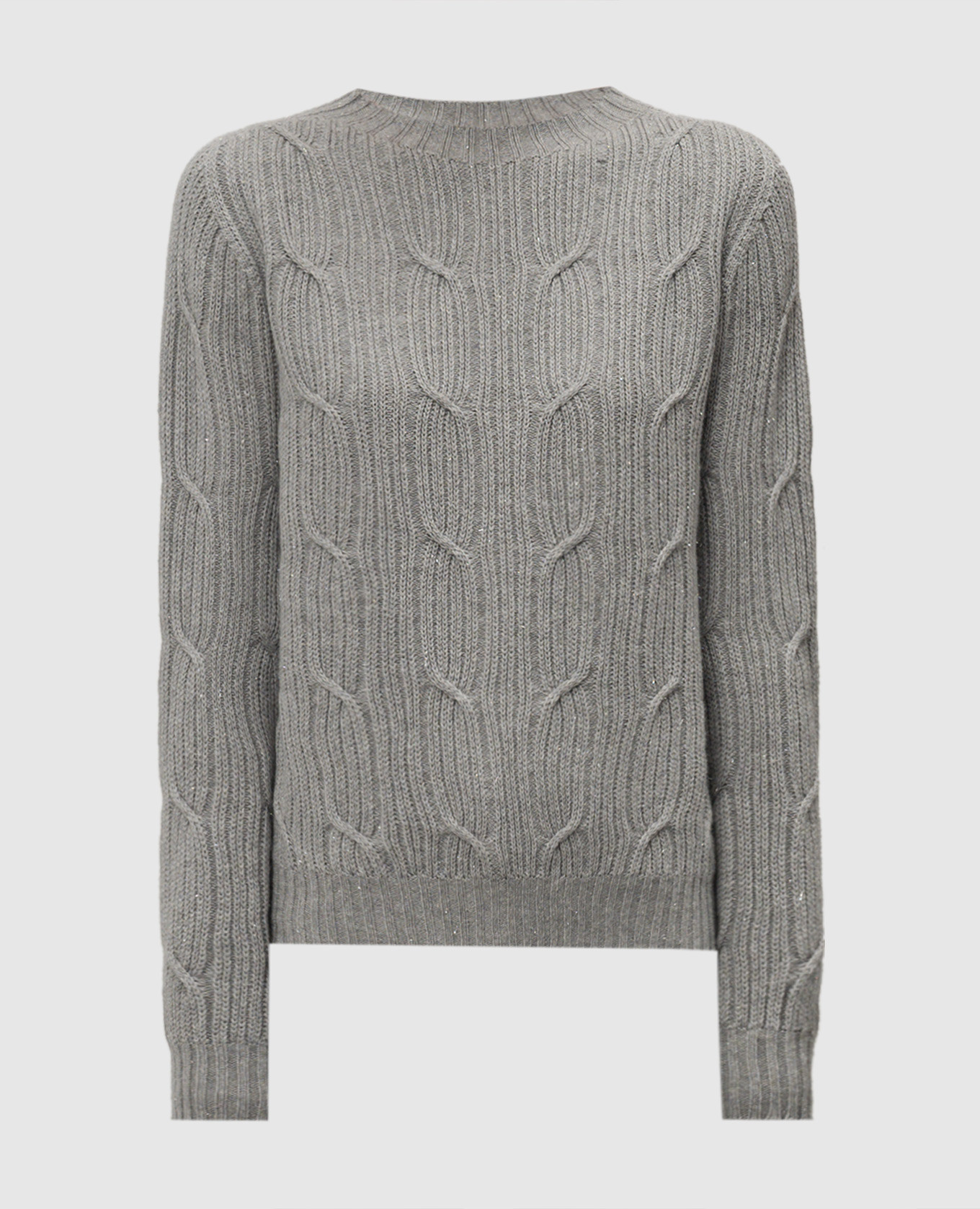 

Gray jumper in wool, silk and cashmere with lurex Peserico, Grey