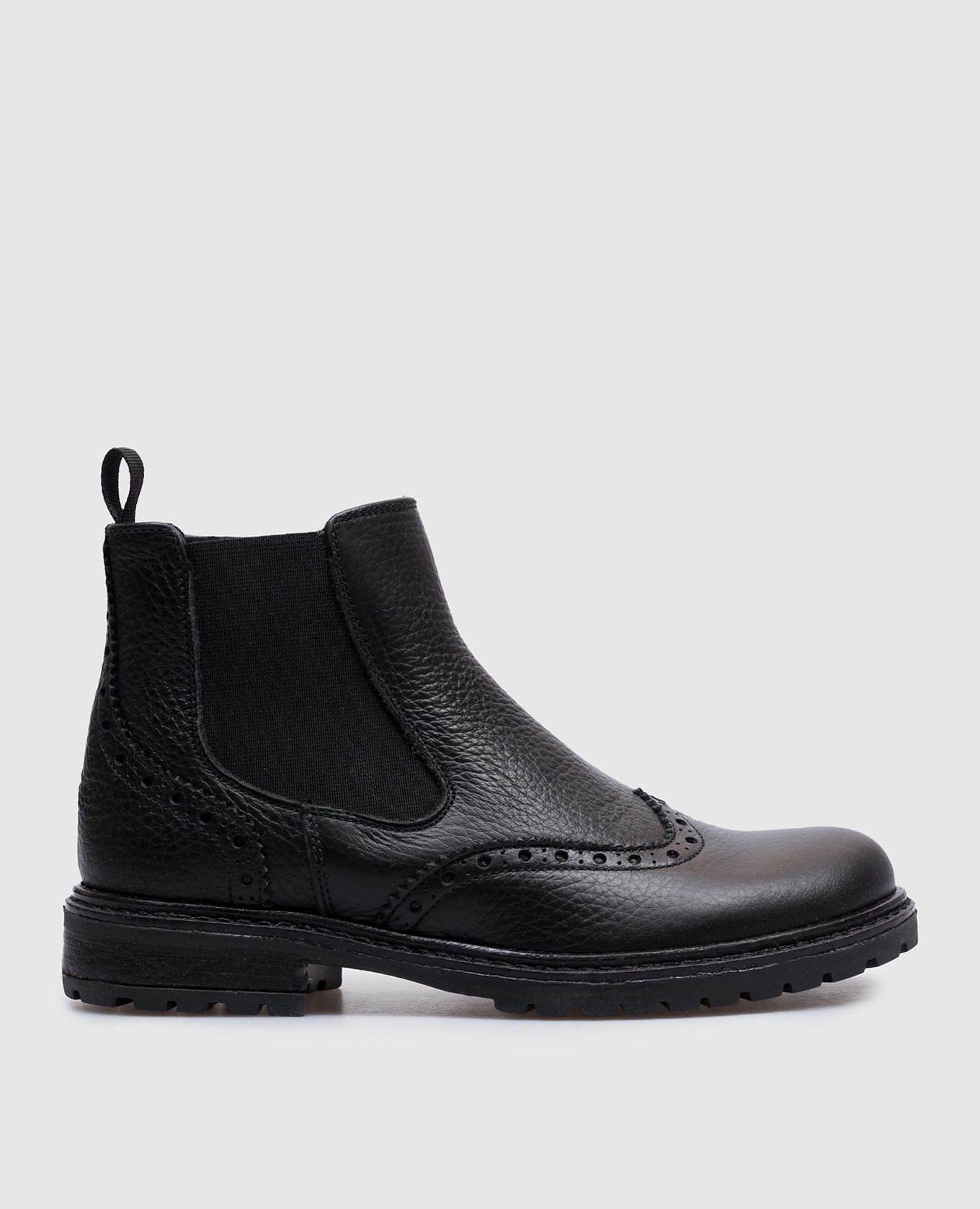 

Children's black leather shoes with perforations Zecchino D'oro