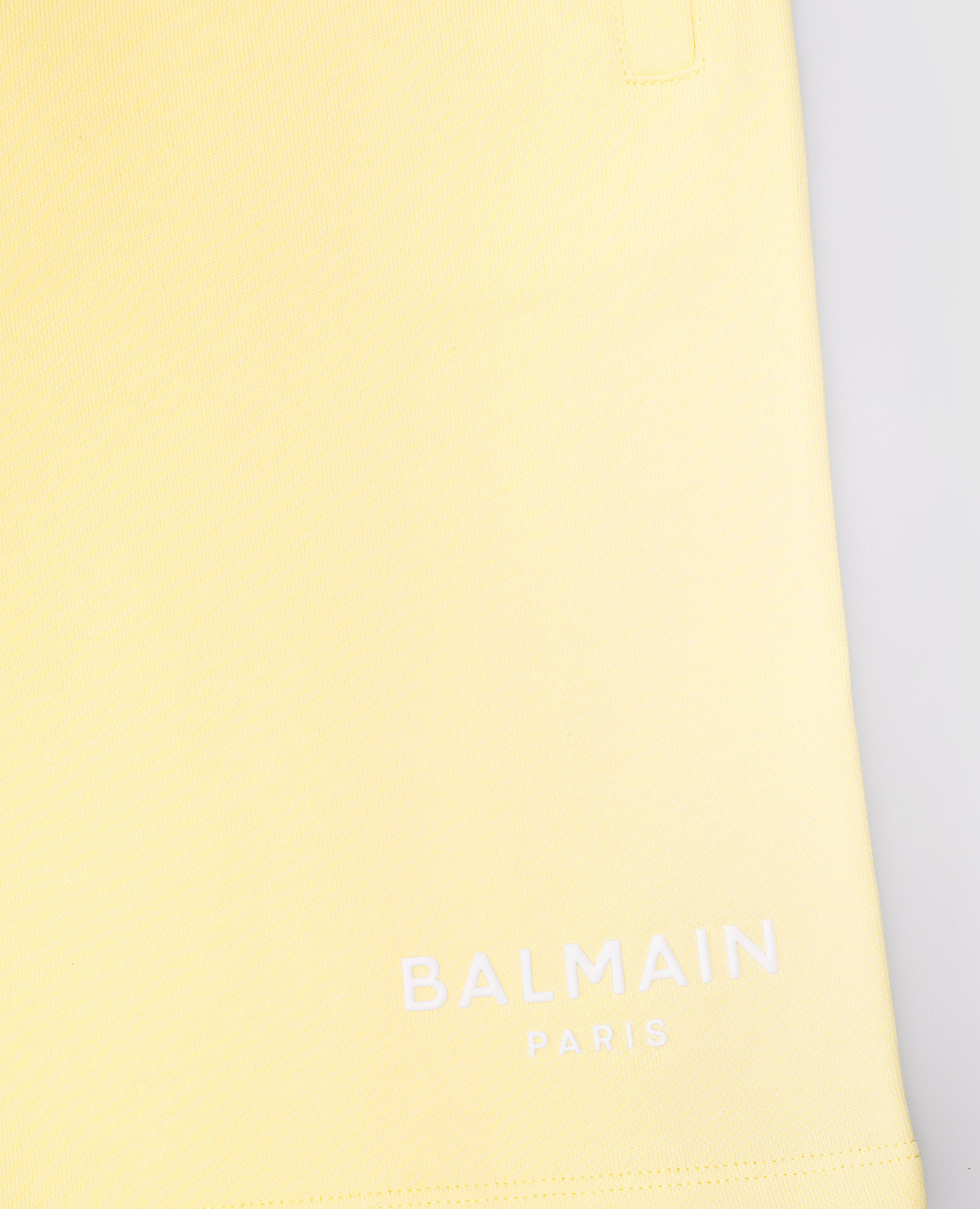 Children's yellow shorts with textured logo Balmain 3