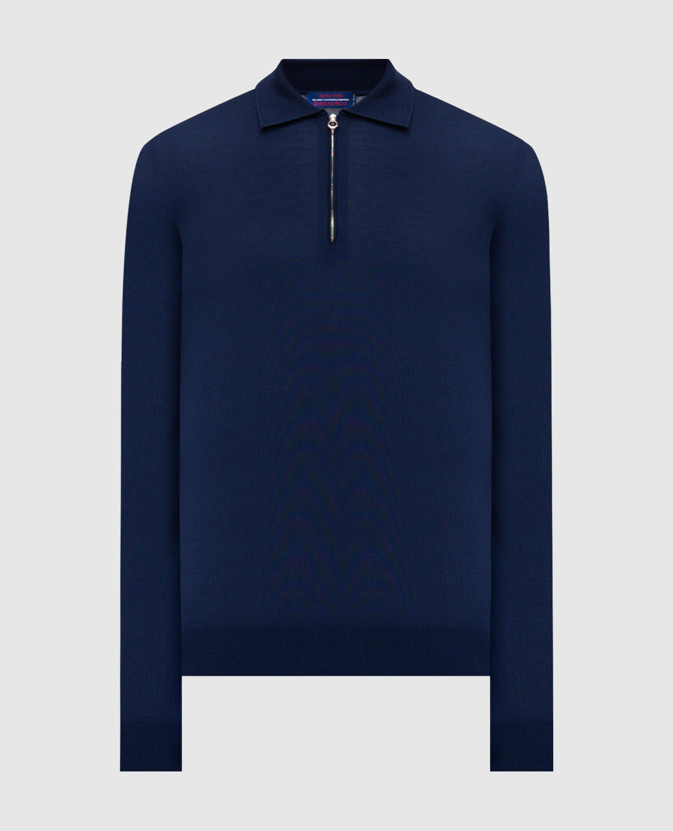 

Blue wool, silk and cashmere polo shirt Stefano Ricci