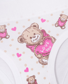 RiminiVeste Emy Bimba baby white panties with Love you print B2778