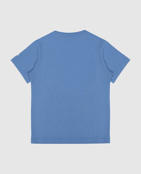 Moncler ENFANT Children's blue T-shirt with a print 8C0000489AFV810