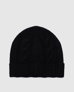 Simonetta Ravizza Black CERVINO cashmere hat F04KN95T68TR