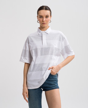 Coperni White polo with crystals COPJS117CRF5026