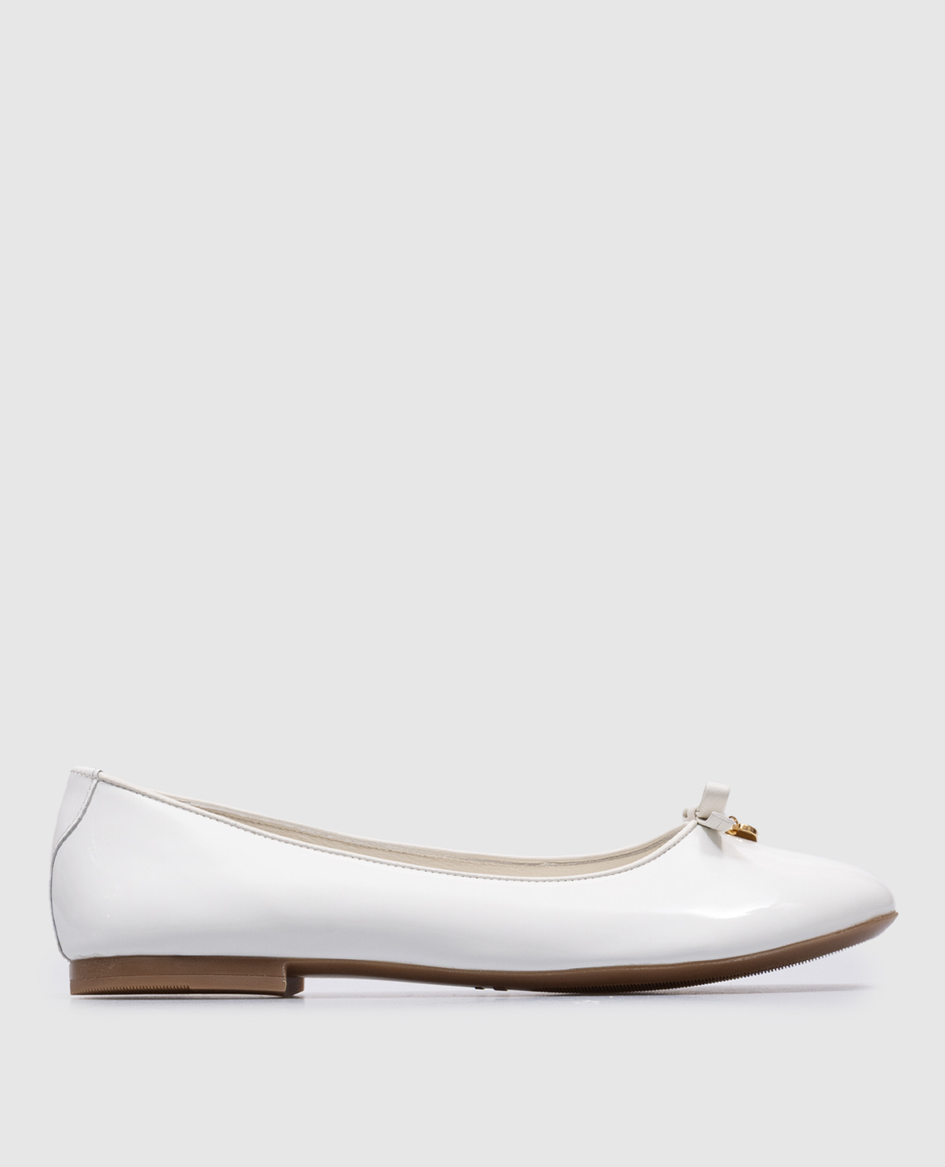 Ieftin Dolce&Gabbana Children's white patent leather ballet shoes…