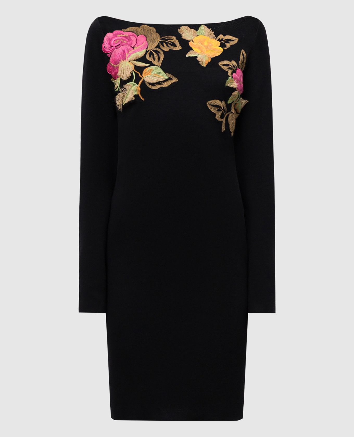 

Black dress with floral embroidery Blumarine, Черный