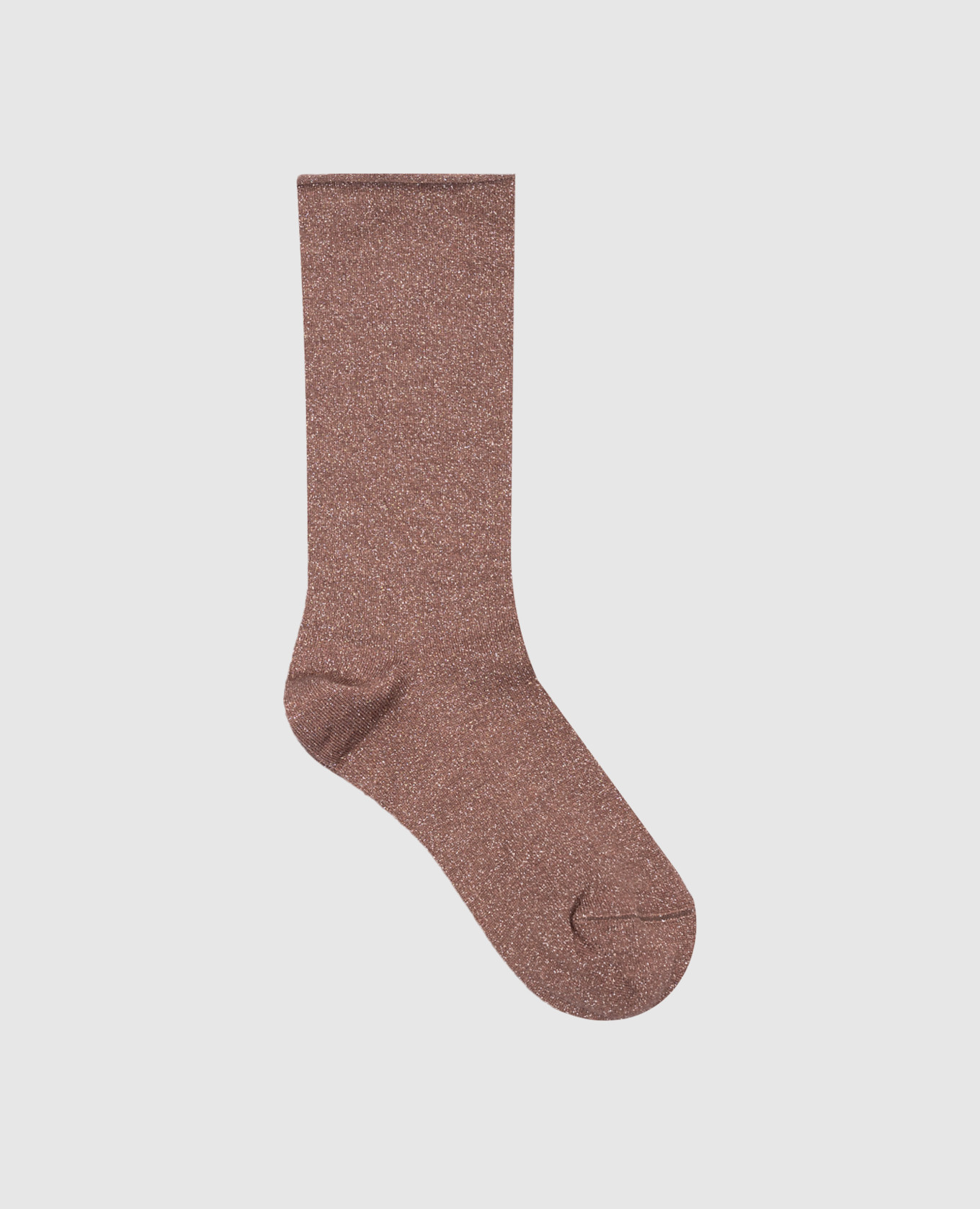 

Brown cashmere and silk socks with lurex Brunello Cucinelli