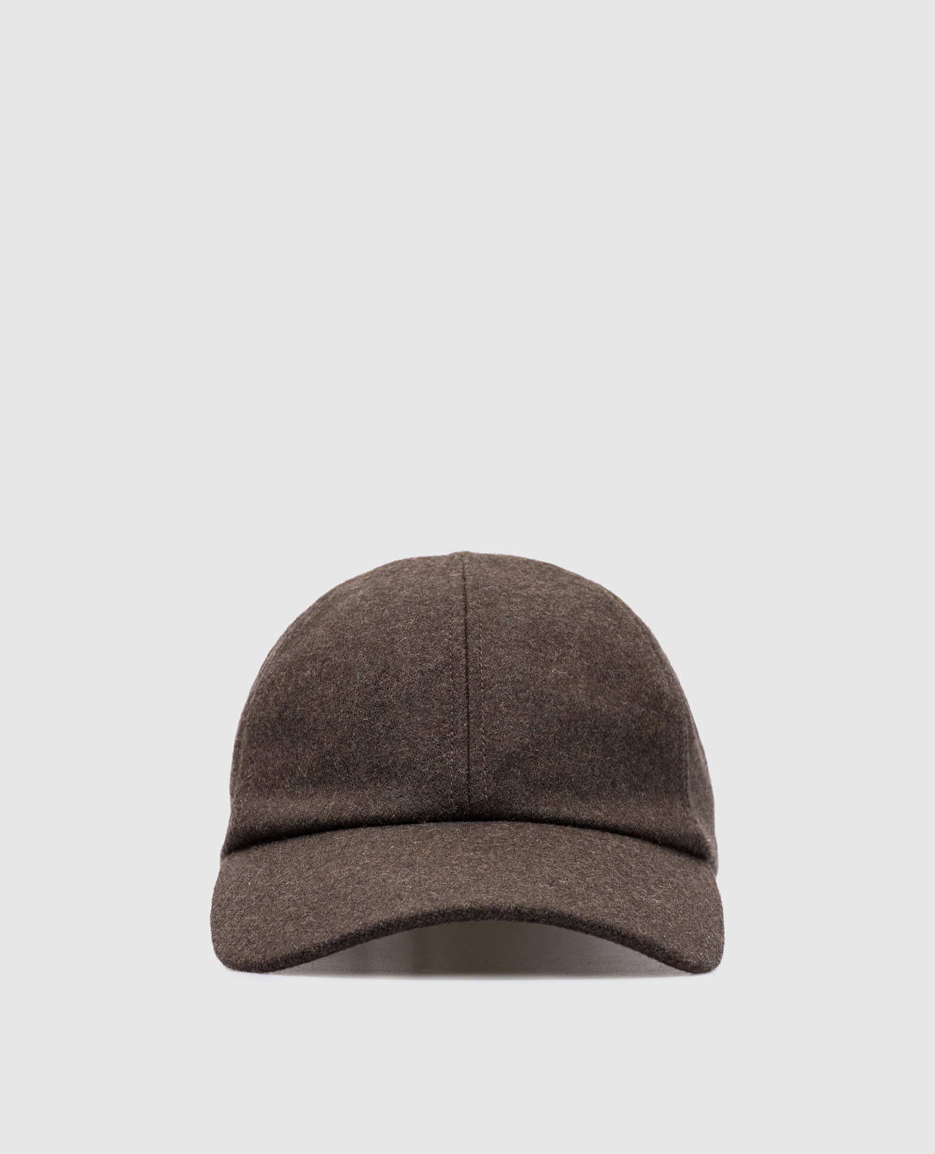 Brown cap made of wool ami paris