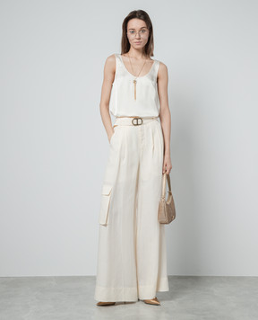 Twinset Beige pants with linen 241TP2522
