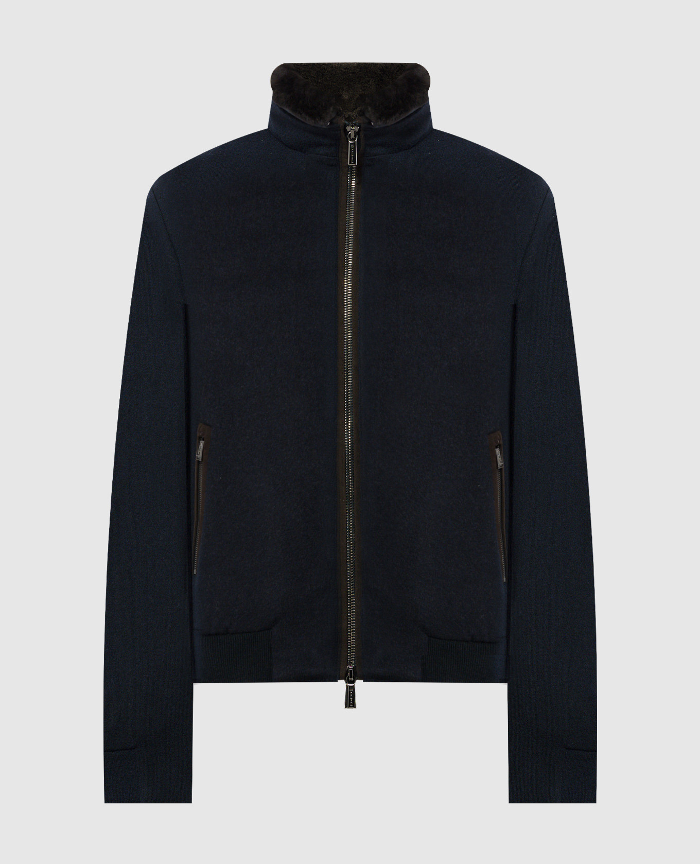 Bellati-ls9 blue down jacket in wool and cashmere moorer