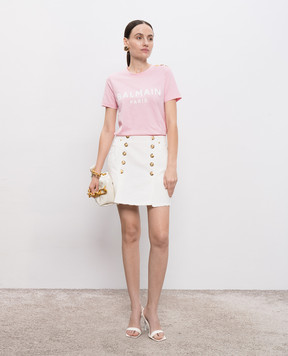 Balmain White mini skirt FF1LBA91DF78