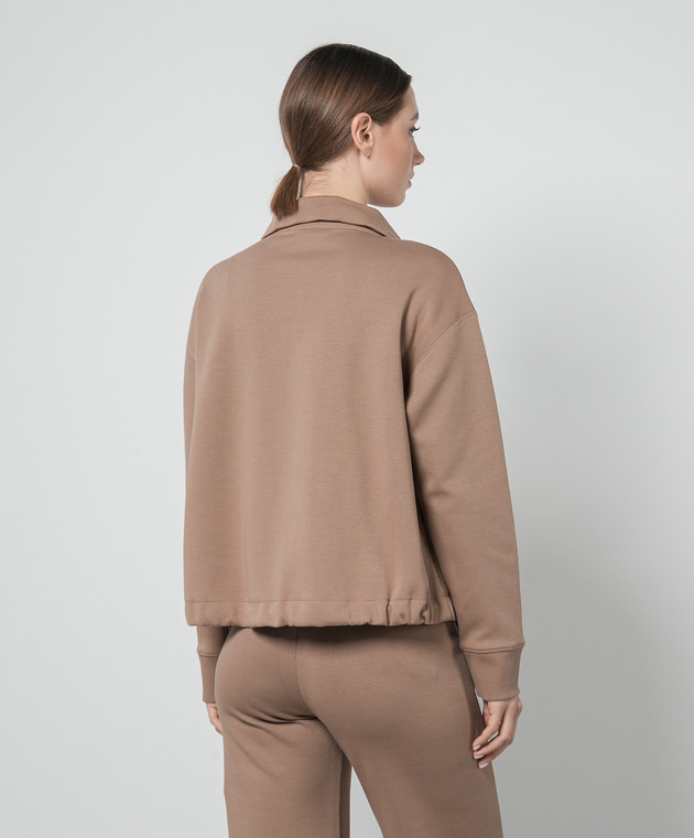 【送料&関税込】Max Mara guglia Jacket Max Mara - Guglia brown sports jacket with textured logo