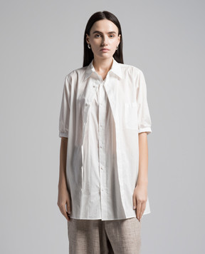 Y`S Yamamoto White blouse with layering effect YSB15004