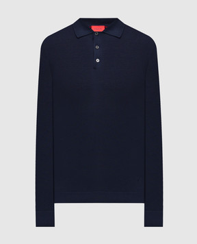 ISAIA Blue silk polo shirt MG8327Y0470