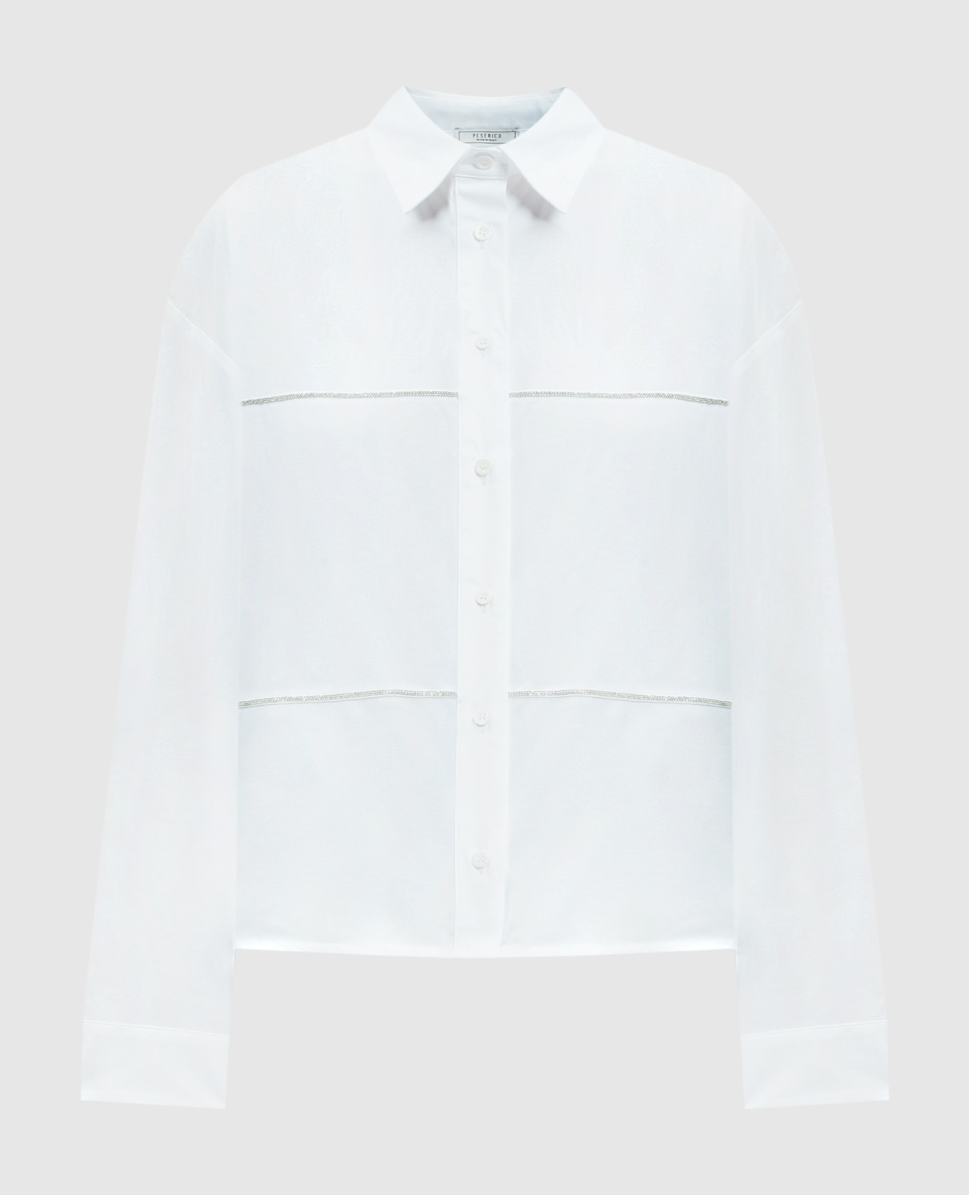 

White blouse with monil chain Peserico