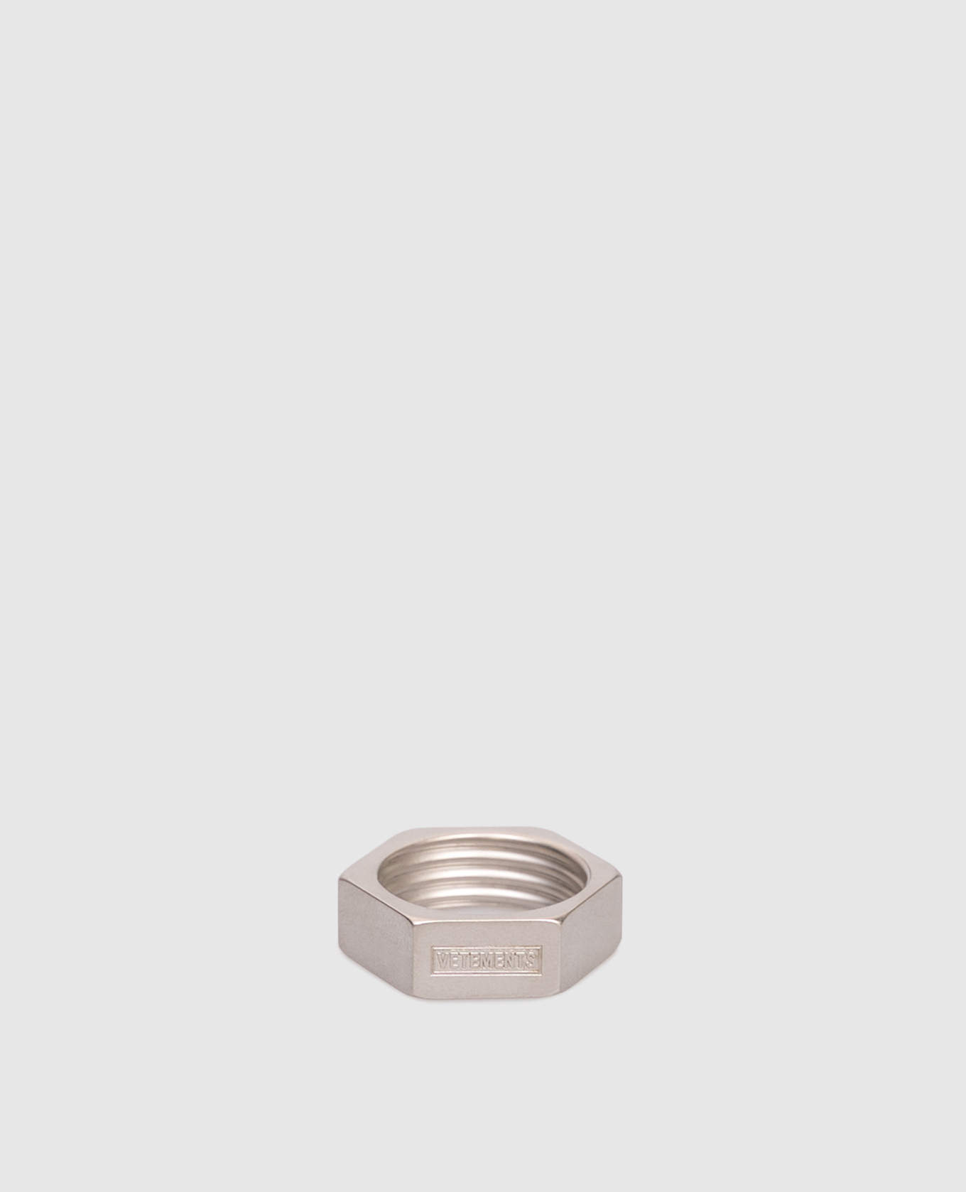 Silver ring in the shape of a nut Vetements