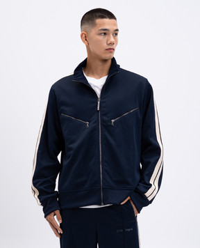 Palm Angels Blue sports jacket with logo print PMBD08HF25FAB001