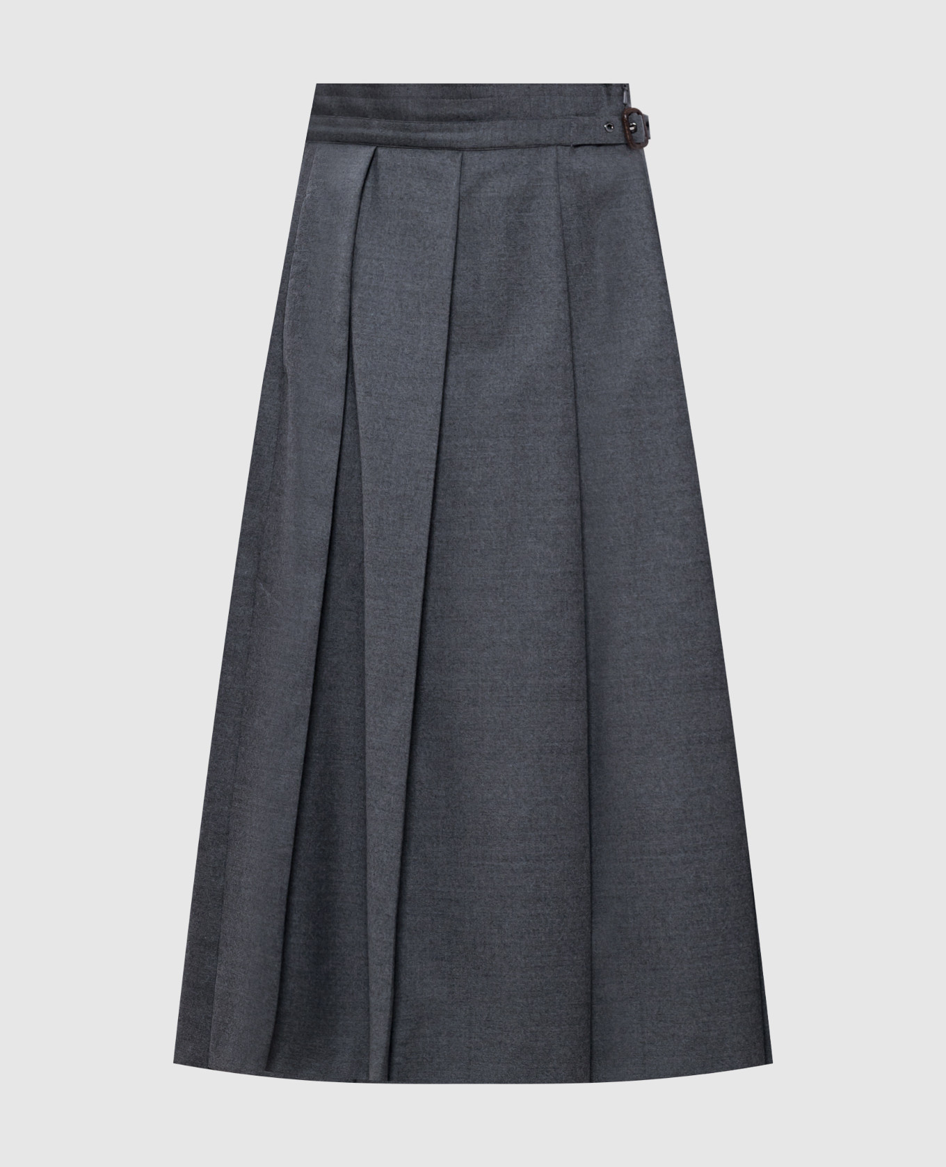 

PALK gray wool pleated skirt Max Mara Weekend, Серый