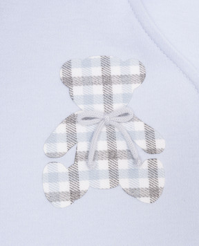 Story Loris Children's blue overalls with an application in the form of a bear 63144