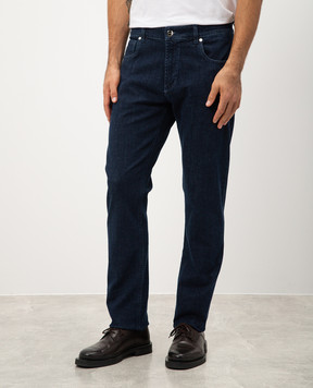 Enrico Mandelli Blue jeans with logo patch MIAMI35052