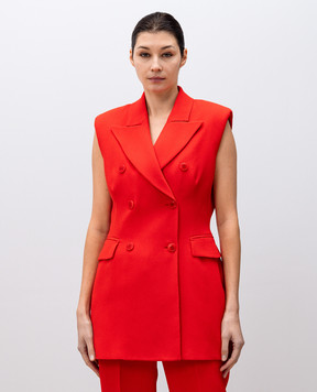 Ermanno Scervino Red double-breasted vest D466N322ILM