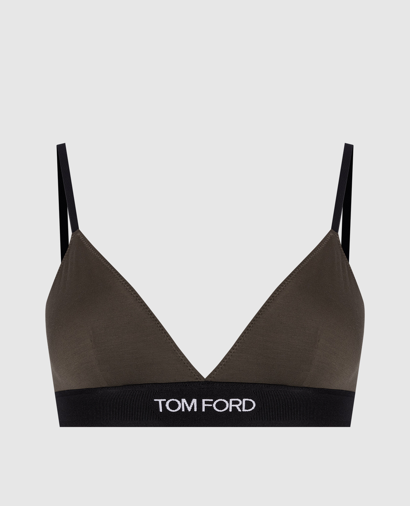 

Khaki bodice with logo pattern Tom Ford