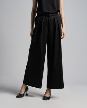 JOSEPH Black pants Sateen Tunis JP001605