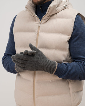 Brunello Cucinelli Gray cashmere gloves M2293118