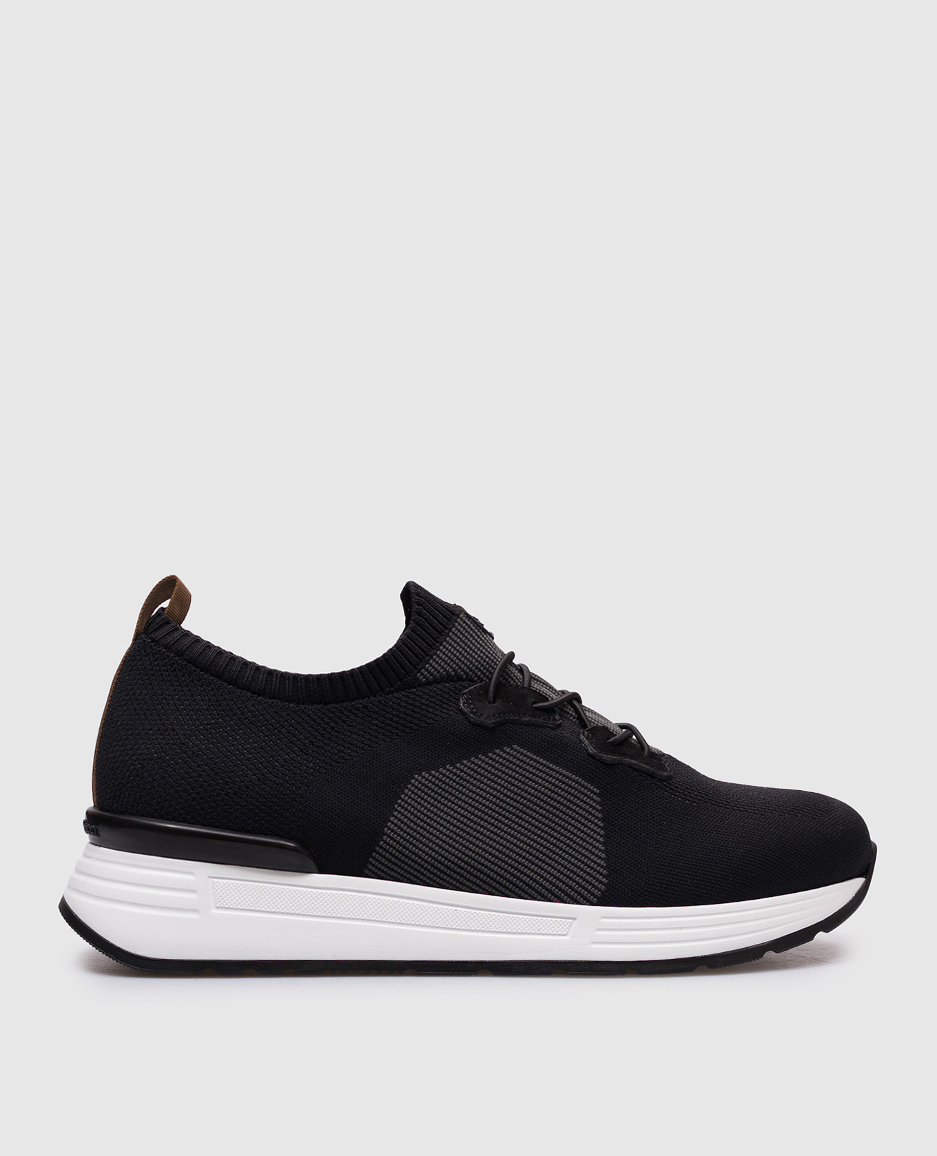 Black sneakers with logo Stefano Ricci