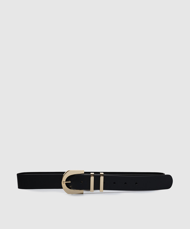 Anine Bing - SORAYA black leather belt with logo engraving  display picture 1