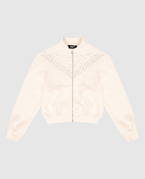 Versace Children's beige sports jacket with crystals 10207811A15112