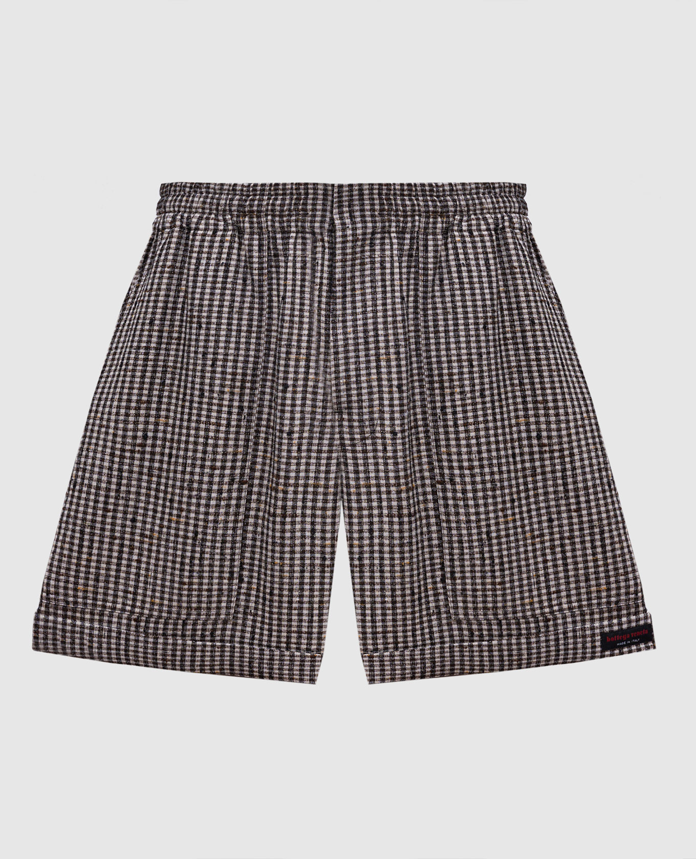 

Brown shorts with checked silk Bottega Veneta