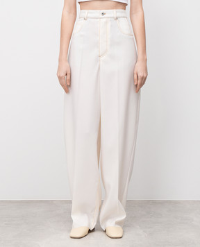 Bottega Veneta Beige wool pants 825519V0B30
