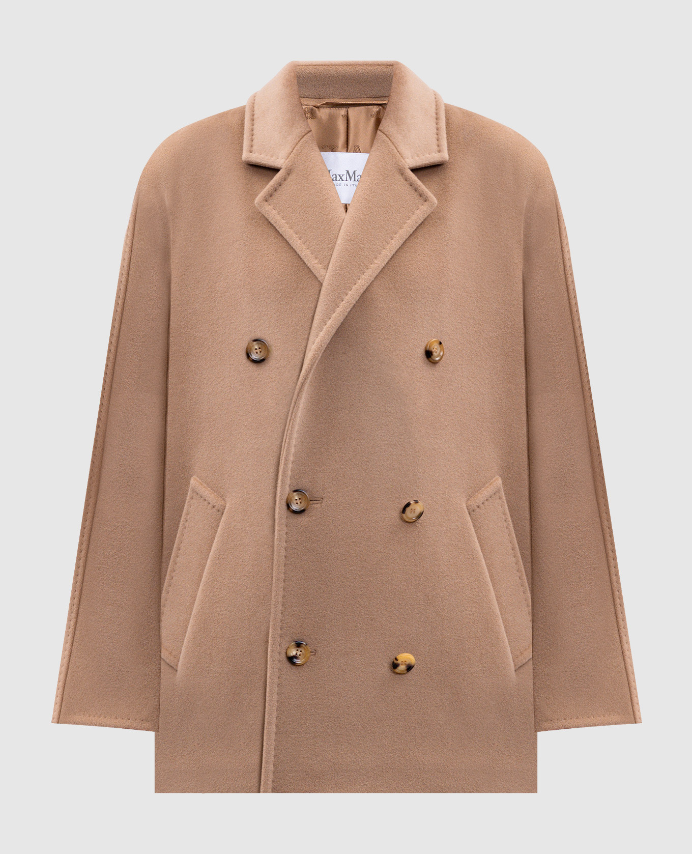 Max Mara - Pink REBUS double-breasted wool and cashmere coat