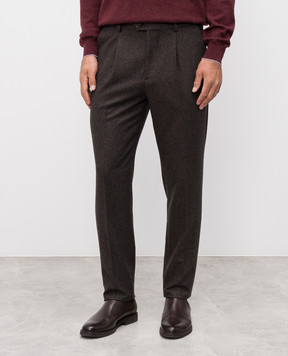 Brunello Cucinelli Brown wool pants M038PE1450