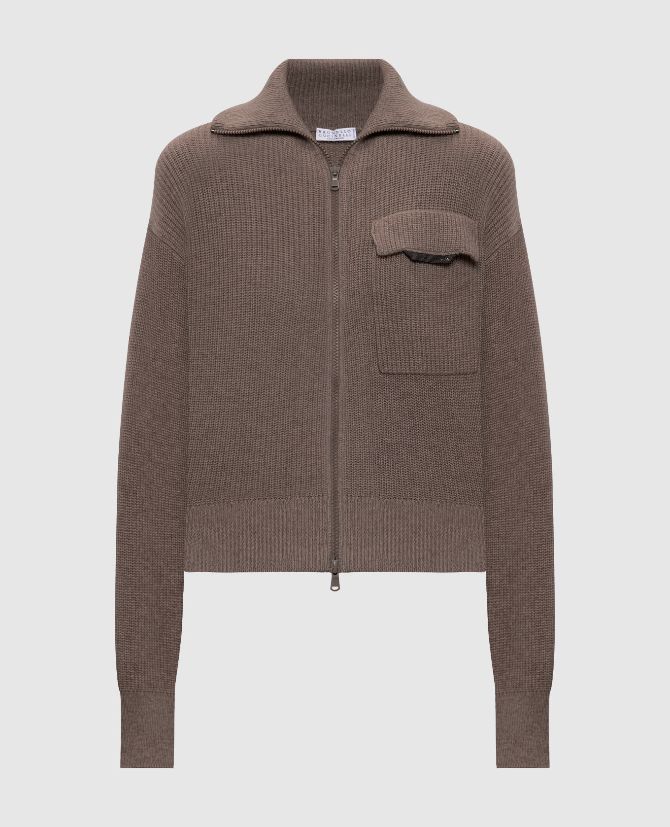 

Brown cashmere cardigan Brunello Cucinelli