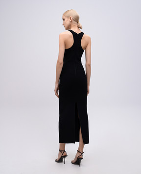 David Koma Black dress with monogram logo RE25DKKN04D