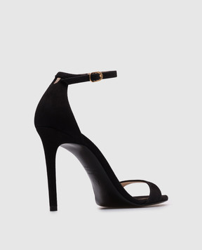 Stuart Weitzman Nudist II black suede sandals SJ993