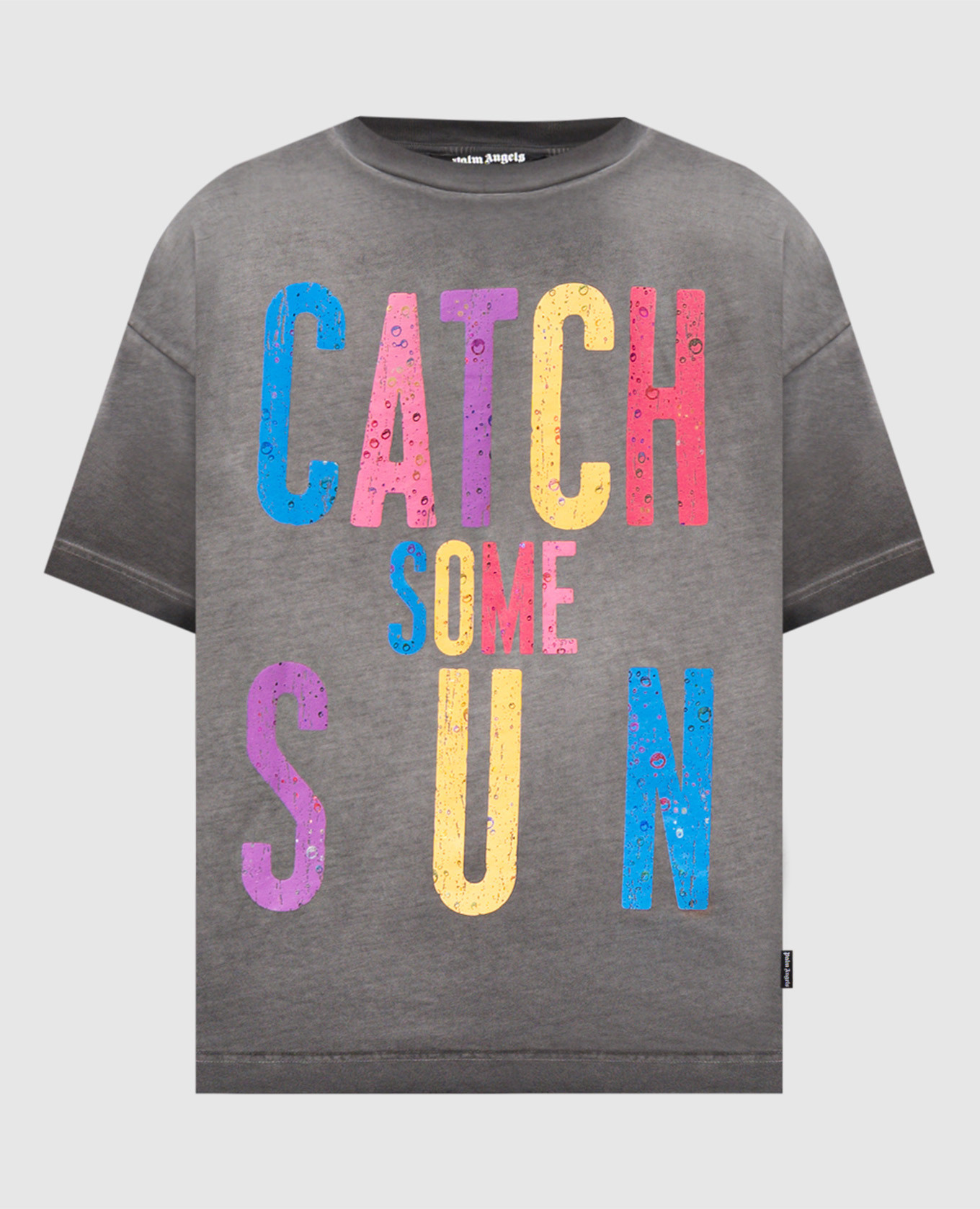 Gray T-shirt with print Palm Angels