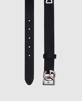 Dolce&Gabbana Children's black belt with logo print EC0083AT661