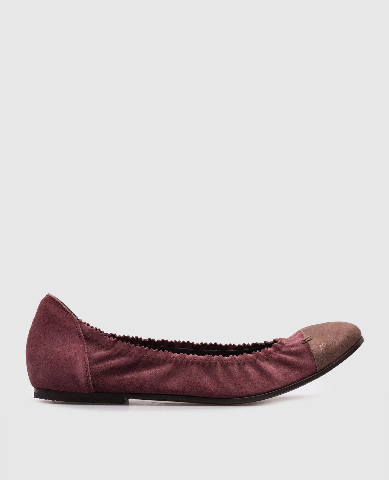 

Burgundy suede ballet flats Brunello Cucinelli