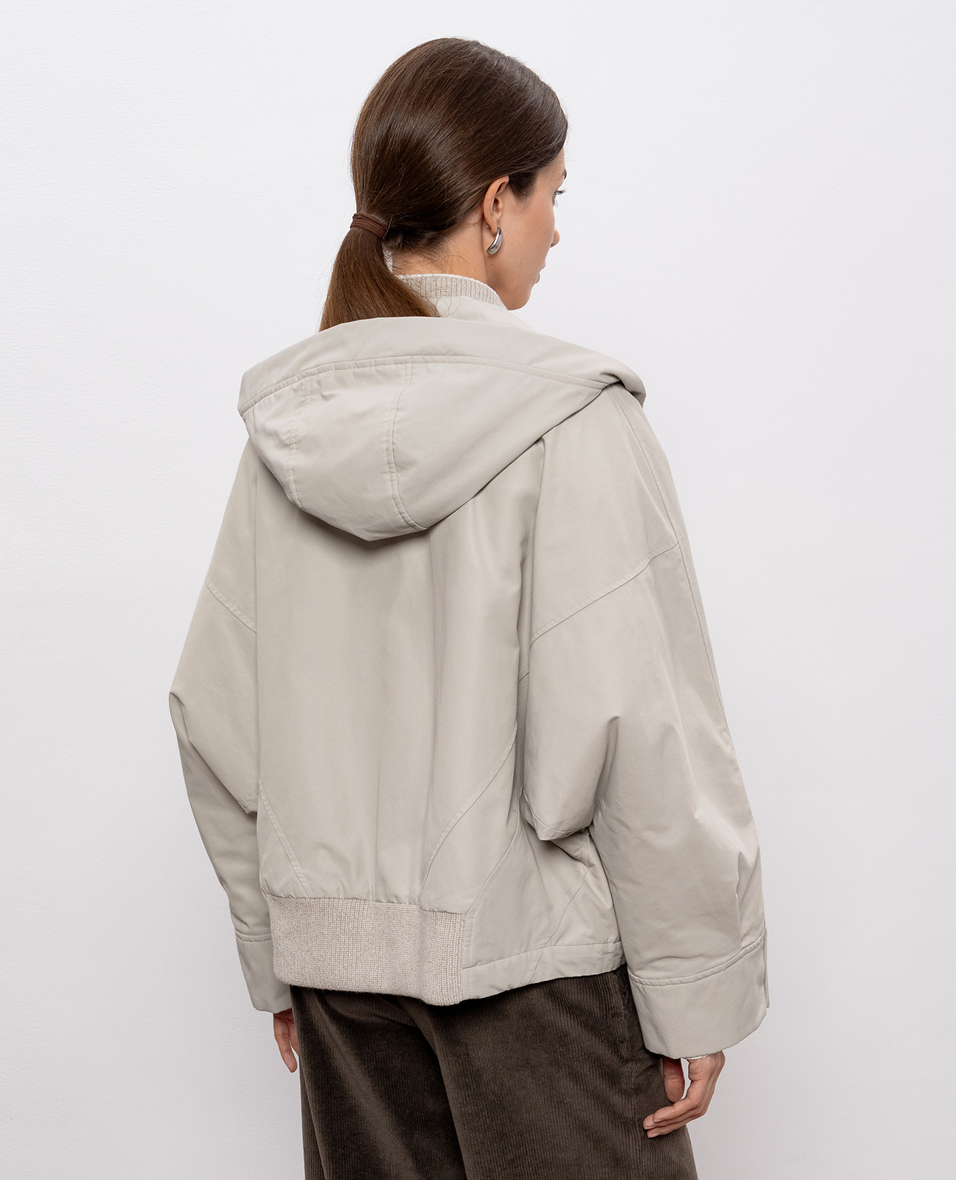 

Khaki jacket with hood Peserico