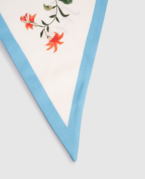 Givenchy White silk scarf with floral print 710009732001